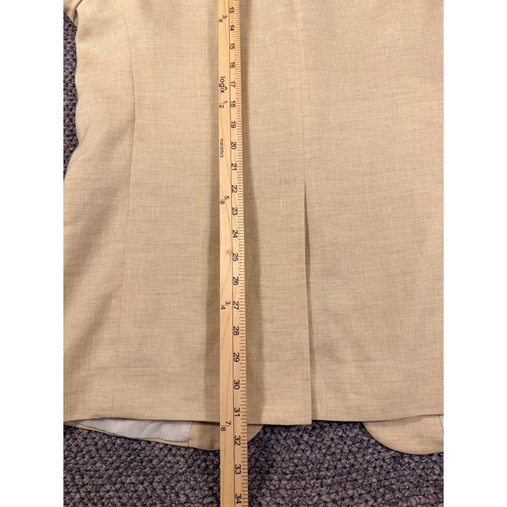 Jos. A. Bank Sport Coat 44 RG Beige Linen Wool Blend Two Button Blazer spring - Picture 6 of 16